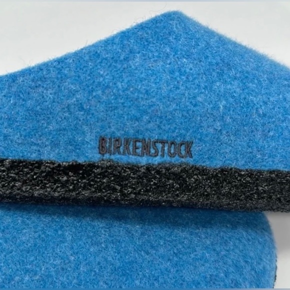 Birkenstock slip on clogs blue clogs faux shearling footbed Birks blue clogs 9 - Picture 6 of 14